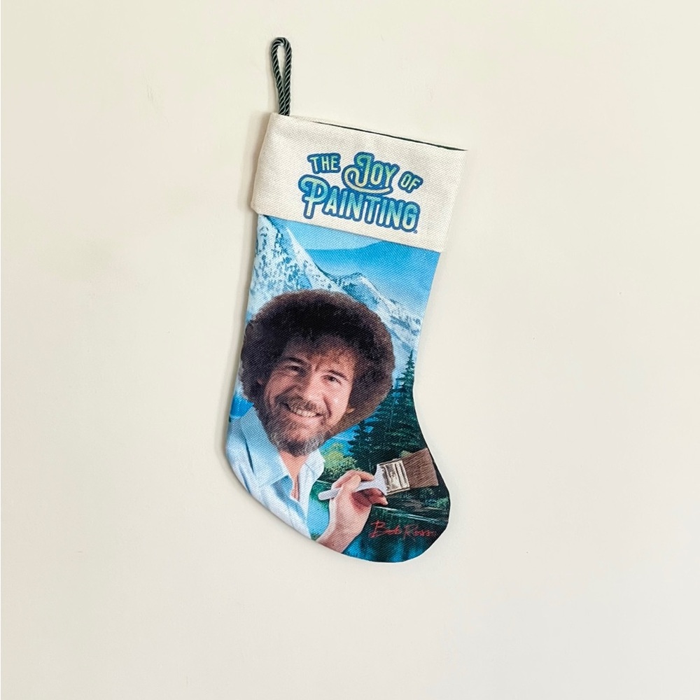 NEW Bob Ross The Joy of Painting Christmas Stocking Decoration